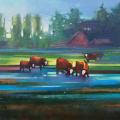 La Conner Cows - After the Storm by Kathy Gale