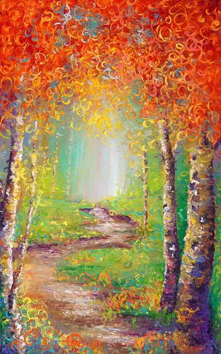Autumn's Vibrant Path by Kimberly Adams