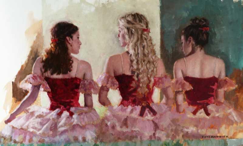 Study for Ballerinas Red by Michael Fitzpatrick
