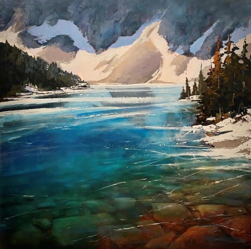 Blue Lake Reflects by Linda Wilder