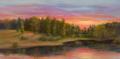 Sunrise Over Chestnut Hill Pond by Denise Cole - Oils