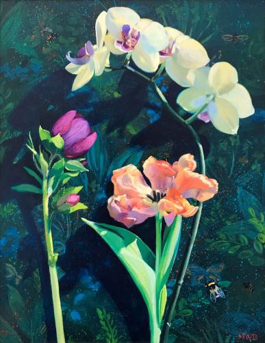 Pale Yellow Orchid by Michelle Waldele