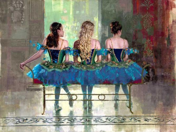 Ballerinas Blue by Michael Fitzpatrick