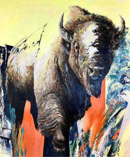 Hayden Valley Bull by Thomas McCafferty