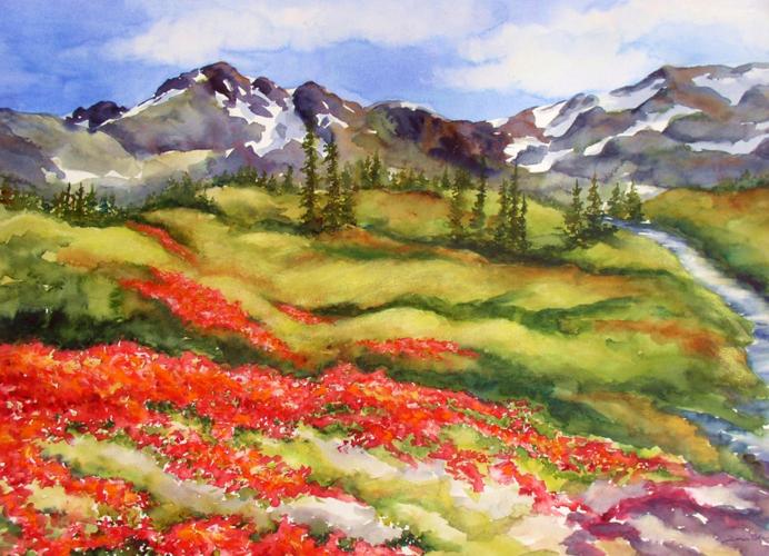 Wildflowers in Bloom by Denise Cole - Watercolors