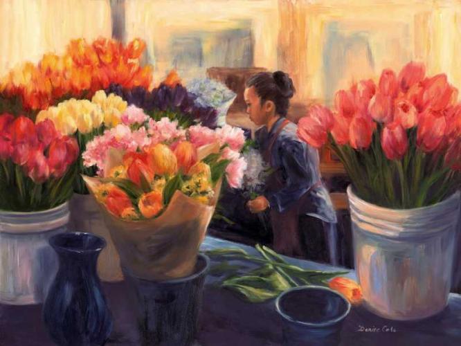 Market Tulips by Denise Cole - Oils
