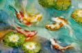 Continental Koi by Denise Cole - Watercolors
