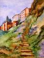 Ancient Steps by Denise Cole - Watercolors